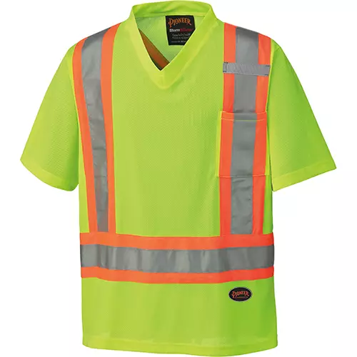 Hi-Vis Micro Mesh Traffic T-Shirt – Hi-Vis Yellow/Green – XS