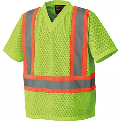 Hi-Vis Poly Mesh Safety T-Shirt – Hi-Vis Yellow – S