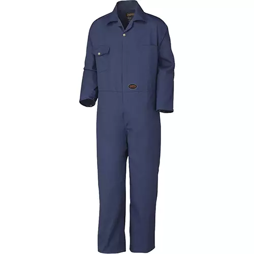 Poly/Cotton Coveralls – Zipper Closure – Navy – 36
