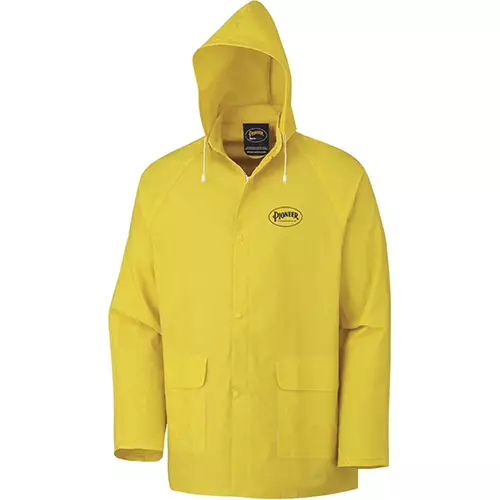 Storm Master® PVC Jacket – 100% Waterproof – Detachable Hood – Yellow – M