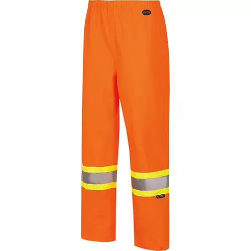 "The Rock" Women's Hi-Vis 300D Oxford Poly Pants – PU Coated – Hi-Vis Orange- XS