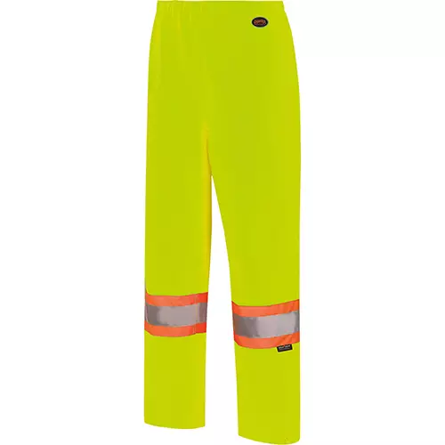 "The Rock" Women's Hi-Vis 300D Oxford Poly Pants – PU Coated – Hi-Vis Yellow- XS