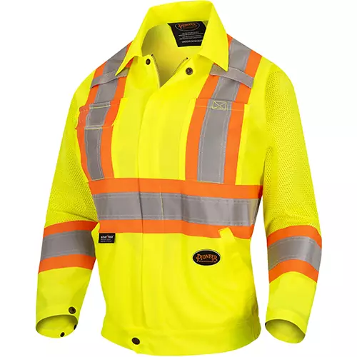 Women's Hi-Vis Traffic Safety Jacket – Hi-Vis Yellow/Green – XS