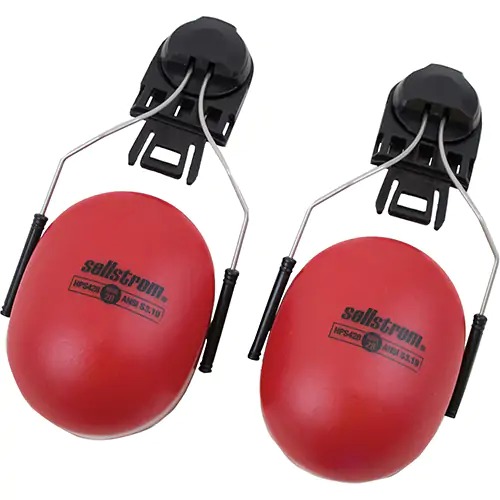 HPS428 Premium Cap Mounted Ear Muff – Earmuffs – Black & Red