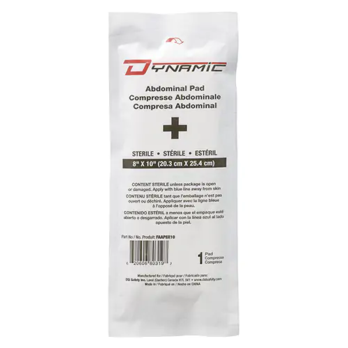 ABDOMINAL PAD, STERILE, 8"X10" (White OS)