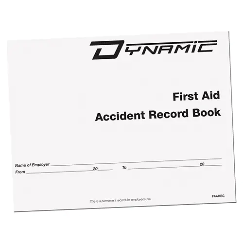 ACCIDENT RECORD BOOK, BC, 24 PAGES (White OS)