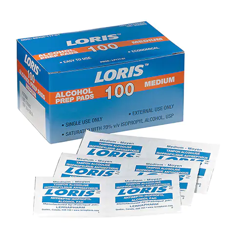 ISOPROPYL ALCOHOL WIPES,70%,PK/100 (White 100/BX)