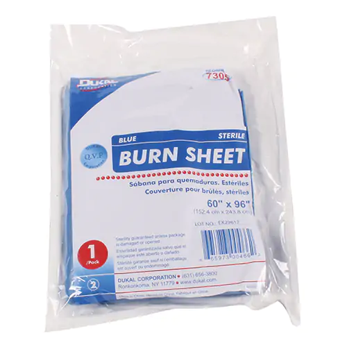 BURN SHEET BARRIER, STERILE, 60"X90" (Gray OS)