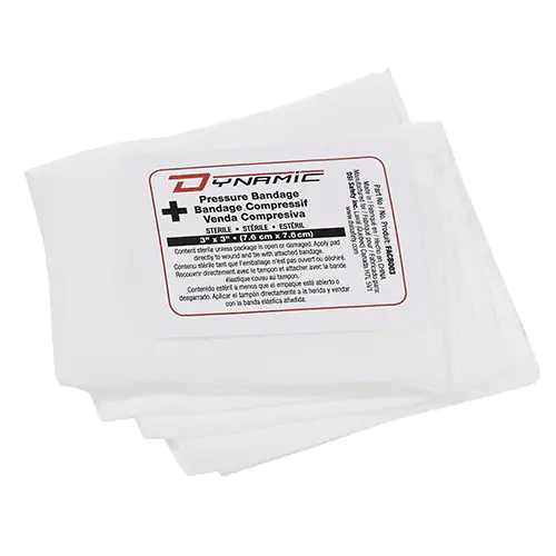 COMPRESS BANDAGE, STERILE, 3"X3" (White OS)
