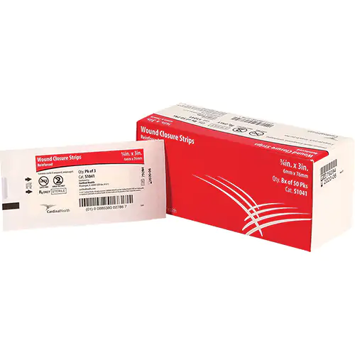 CLOSURE ADHESIVE STRIPS,0.25"X3",PK/3 (Natural OS)