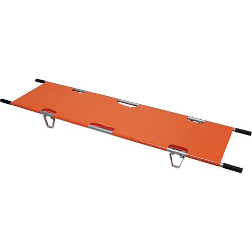 SINGLE FOLD ALU. STRETCHER,300LB CAP. (Orange OS)