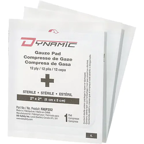 GAUZE PADS,STERILE,12PLY,2"X2",BX/50 (White 50/BX)