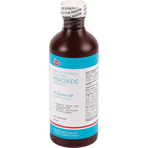 HYDROGEN PEROXIDE, 3%, 250ML BOTTLE (Clear 250 ml)