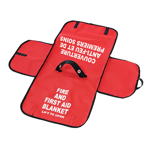 POUCH FOR 3X FIRE BLANCKETS, EMPTY (Red OS)