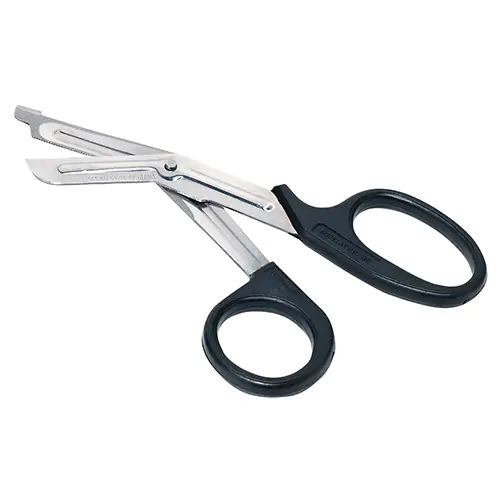 PARAMEDIC SCISSORS, BLACK LOOPS, 7.5" (Silver OS)