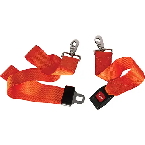 BUCKLE/STRAP 2/SET,5' LONG W/SWIVEL CLIP (Orange OS)