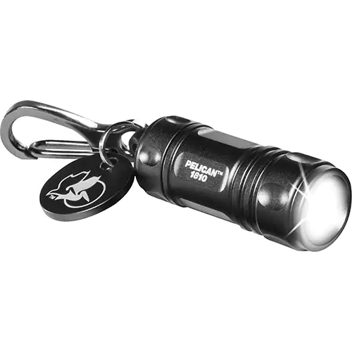 Pelican Keychain Light LED, lm – 16 Run Time – 8h 30min Batt – LR 41, Black