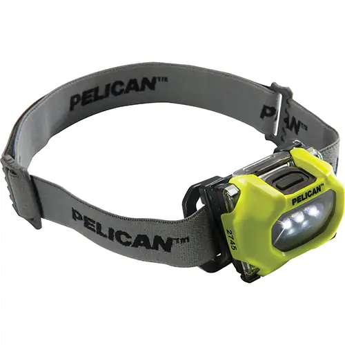 Pelican HeadsUp Lite™ LED, lm – 33 Run Time – 20h Batt – AAA Cert – Class I, Division 1, Hi-Visibility Yellow