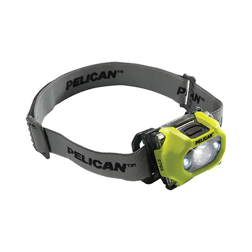 Pelican HeadsUp Lite™ LED, lm – 155 Run Time – 6h 15min Batt – AAA Cert – Class I, Division 1, Hi-Visibility Yellow
