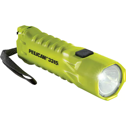 Pelican Medium Light LED, lm – 160 Run Time – 19h Batt – AA Cert – Class I, Division 1, Hi-Visibility Yellow