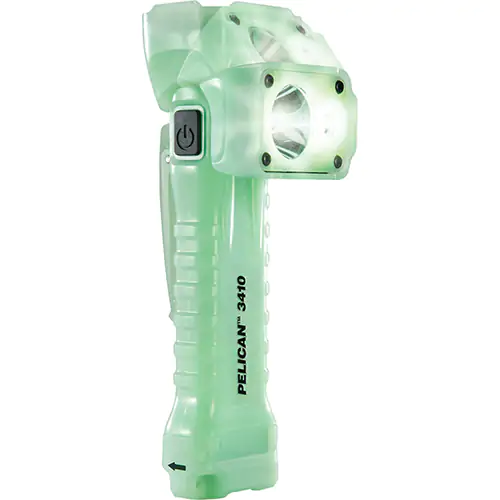 Pelican Right Angle Light LED, lm – 653 Run Time – 5h Batt – AA, Photoluminescent