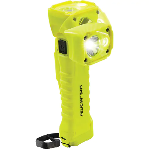 Pelican Right Angle Light LED, lm – 336 Run Time – 6h Batt – AA Cert – Class I, Division 1, Hi-Visibility Yellow