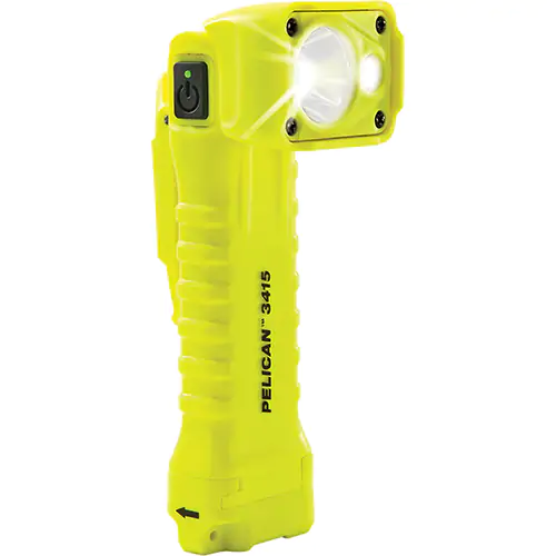 Pelican Right Angle Light LED with Magnet, lm – 336 Run Time – 6h Batt – AA Cert – Class I, Division 1, Hi-Visibility Yello