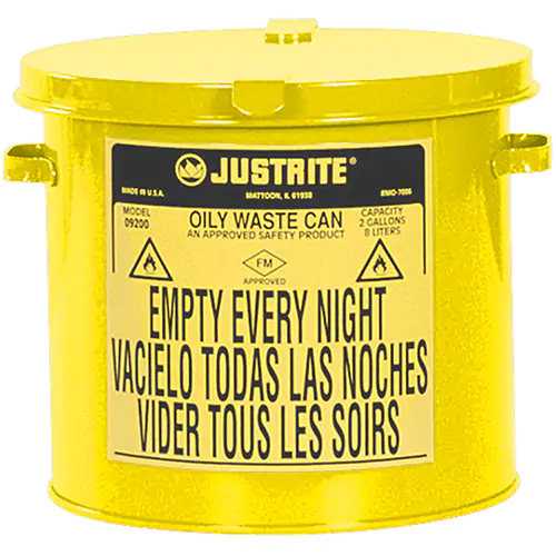 Justrite CAN, OWC, CNTOP, 2G, YEL