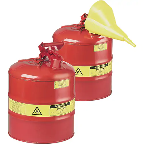 Justrite CAN, SAFETY, STEEL, 1PT, RED