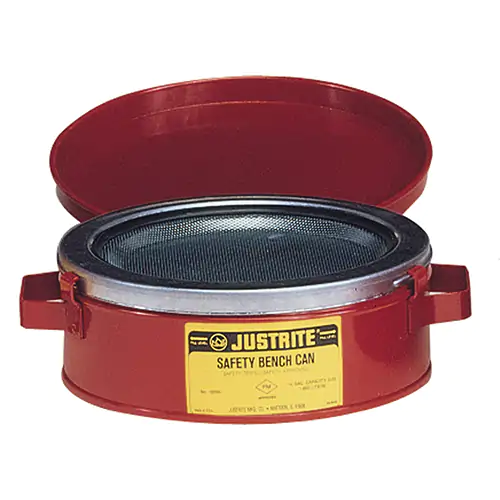 Justrite CAN, BENCH , STEEL, 1 QT, RED