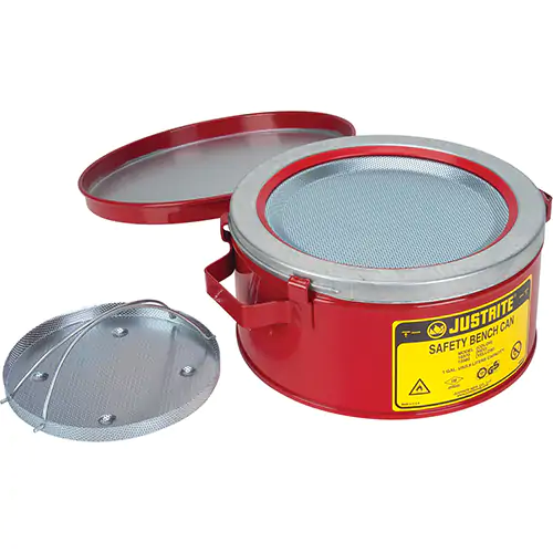 Justrite 1 GAL BENCH CAN W/BASKET