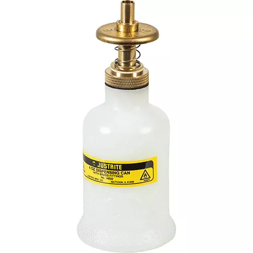 Justrite 4 OZ DISPENSER W/BRASS HEAD