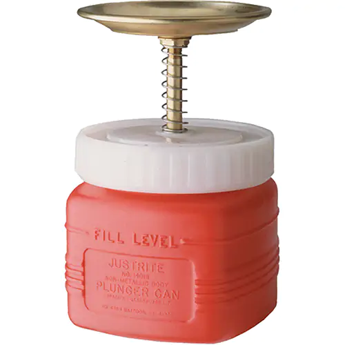 Justrite CAN, PLUNGER, POLY, 1 QT, RED
