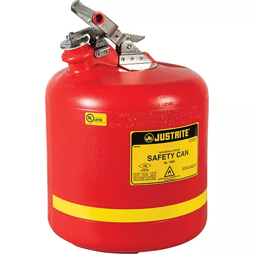 Justrite CAN SFTY ROUND POLY 5G RED