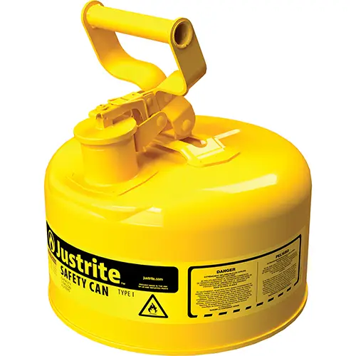 Justrite CAN, SAFETY, TYPE 1, 1G, YEL