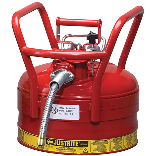 Justrite CAN, DOT, 5/8"HS, T2, 2.5G, RD