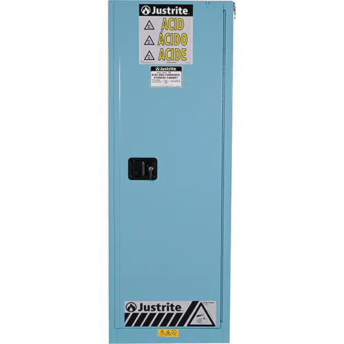 Justrite CABINET, ACID SLM 22G, MAN BLU