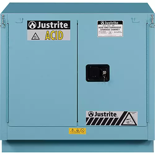 Justrite CABINET, ACID U/C 22G, MAN BLU