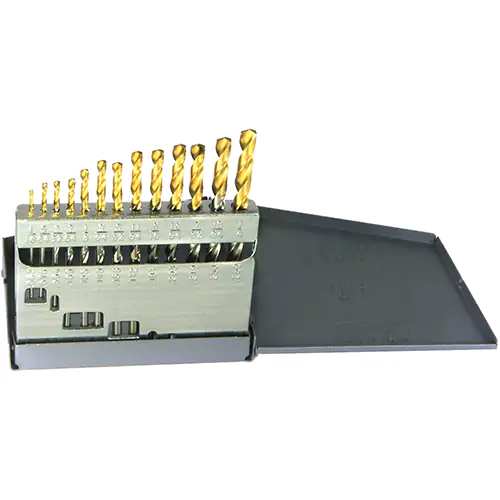 13PC TIN DRILL SET 1/16-1/4 BY 64THS –450T