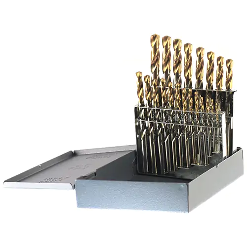21PC TIN DRILL SET 1/16-3/8 BY 64THS –450T