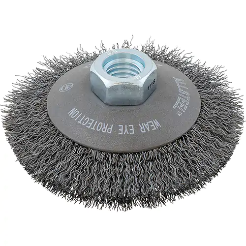 ALLSTEEL 4X5/8" CRIMPED SAUCER-CUP BRUSH