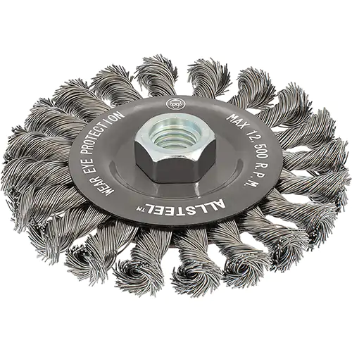 ALLSTEEL 4-1/2X1/4X5/8-11 KNOT WHL BRUSH