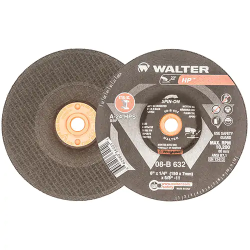 6" x 1/8" x 5/8-11 HP SPIN-ON
