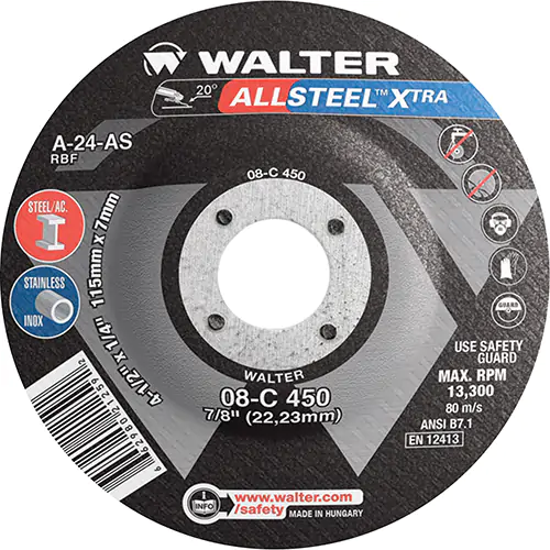 ALLSTEEL XTRA 4-1/2X1/4 GRINDING WHEEL