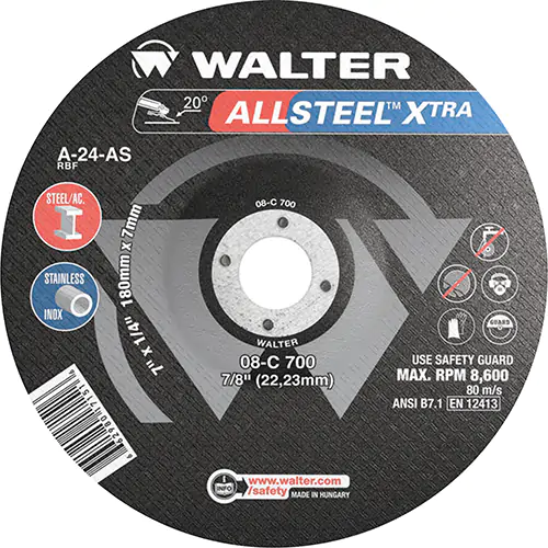 7 X 1/4 ALLSTEEL XTRA WHEEL