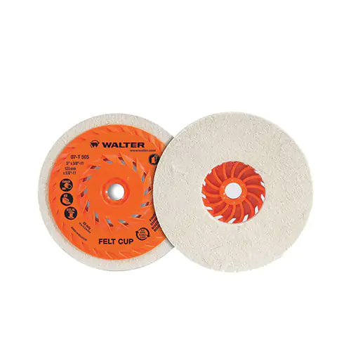 5 X 5/8-11 FELT CUP DISC