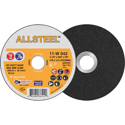 ALLSTEEL 4.5X3/64X7/8'' T1 CUT-OFF WHEEL