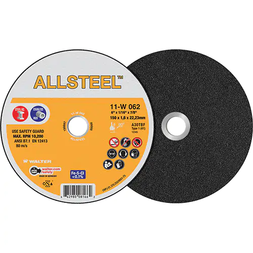 ALLSTEEL 6X1/16X7/8'' T1 CUT-OFF WHEEL