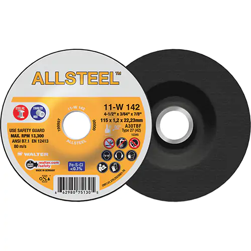 ALLSTEEL 4.5X3/64X7/8'' T27 CUT-OFF WHL
