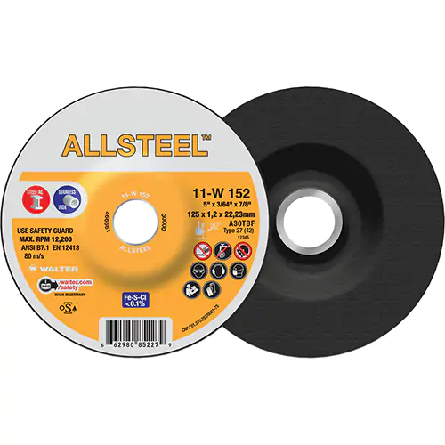 ALLSTEEL 5X3/64X7/8'' T27 CUT-OFF WHEEL